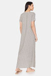 Coucou Maternity Woven Full Length Loungewear Dress Front Zipper With Discreet Feeding - Dark Green — thumbnail 3